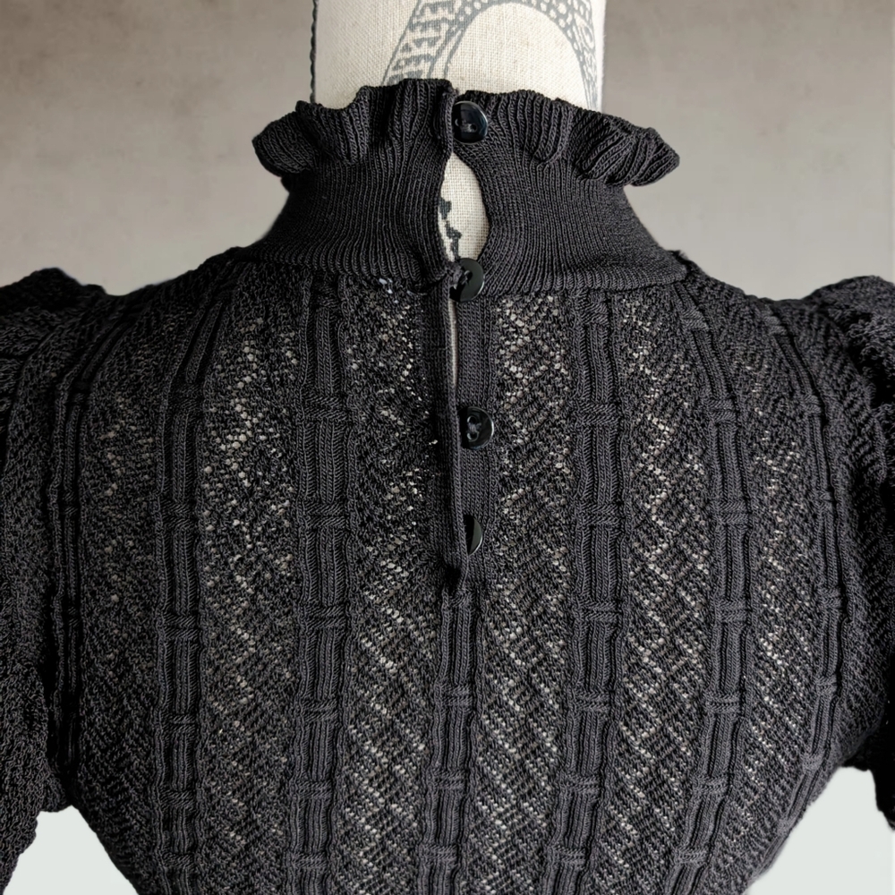 Zara Victorian black top - Picture 2 of 6